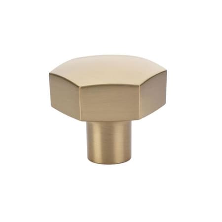 Patioplus 1.5 in. Mod Hex Cabinet Knob, Satin Brass PA2054358